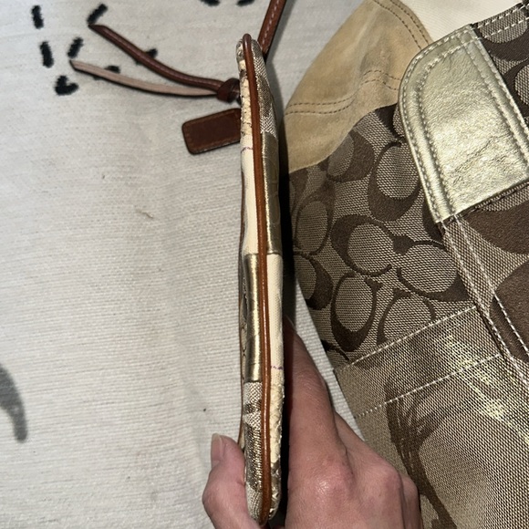 Coach patchwork hobo handbag and Wristlet Vintage set - Picture 11 of 14